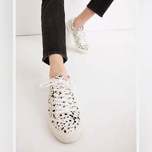 Madewell MWL Sidewalk Low Top Calf Leather Sneakers, 6.5